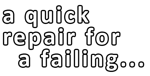 "a quick repair for a failing..." text for E-MetroTel double carousel.