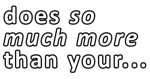 "does so much more than your..." text for E-MetroTel double carousel.