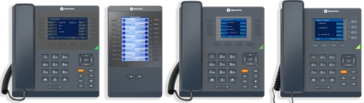 E-MetroTel 5000 series VoIP desk phones.